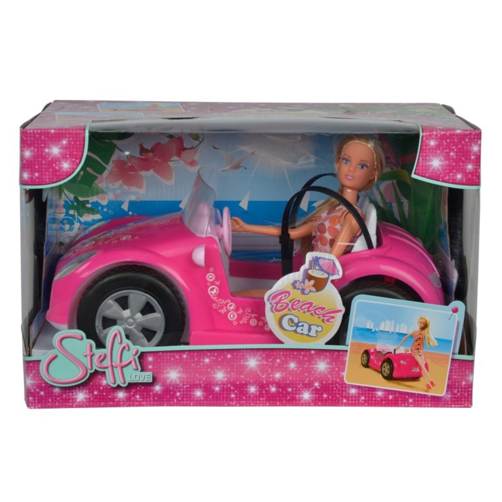 Steffi Love Beach Car Pink Convertible Car Doll Playset NEW